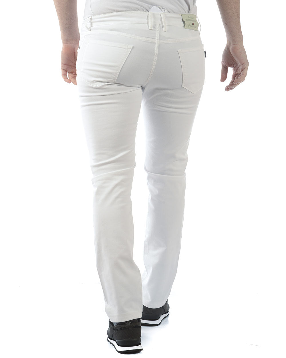 Pantaloni Bianchi Slim Fit Daniele Alessandrini - mem39