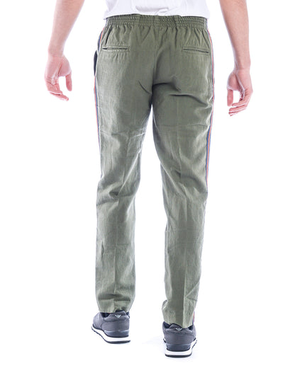 Pantaloni Verde Cotone e Lino Daniele Alessandrini - mem39