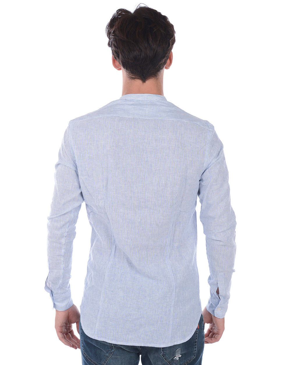 Camicia Daniele Alessandrini Slim Fit in Lino e Cotone - mem39