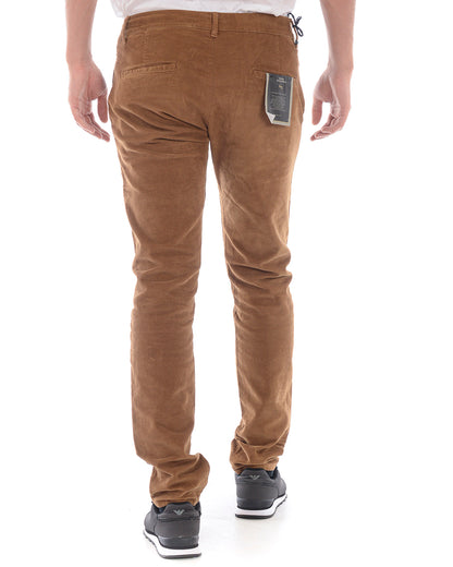 Pantaloni Marrone Cotone/Elastan Daniele Alessandrini - mem39