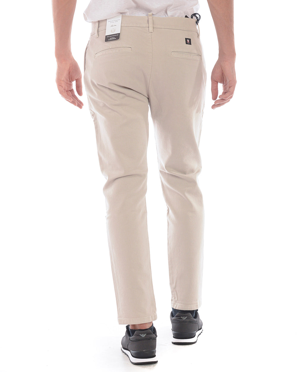 Pantaloni Beige Cotone Elastan 33 - Daniele Alessandrini - mem39