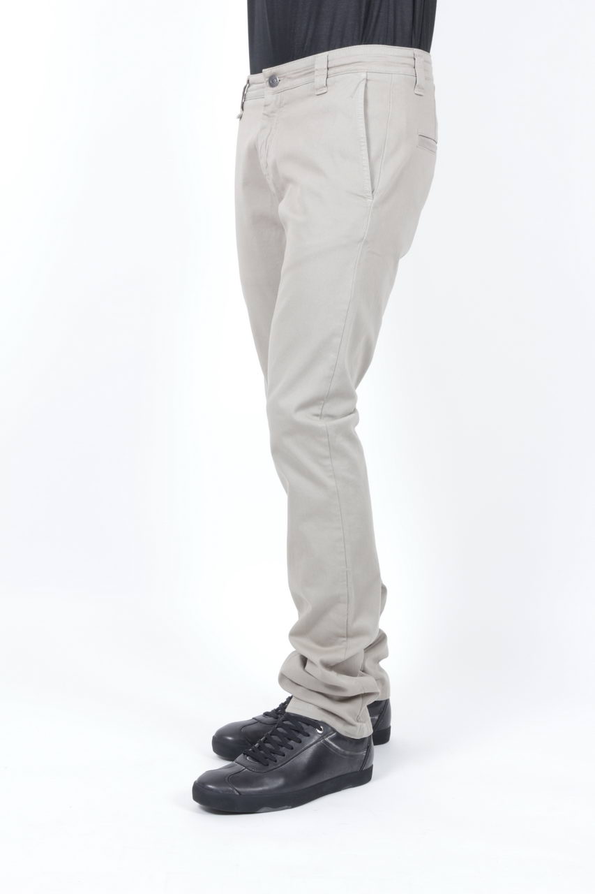 Pantaloni Daniele Alessandrini Beige Scuro in Tessuto Stretch - mem39