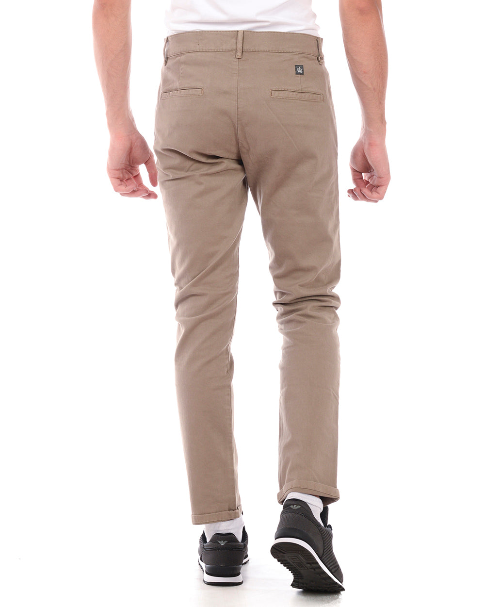 Pantaloni Daniele Alessandrini Beige in Cotone Elastan - mem39