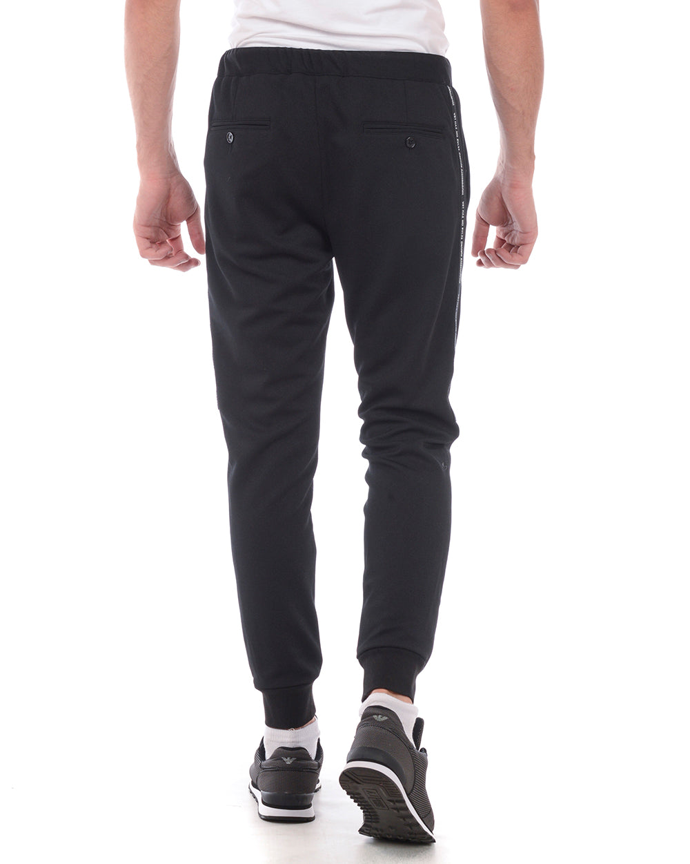 Pantaloni Daniele Alessandrini in Poliestere ed Elastan, Taglia 46 - Nero - mem39