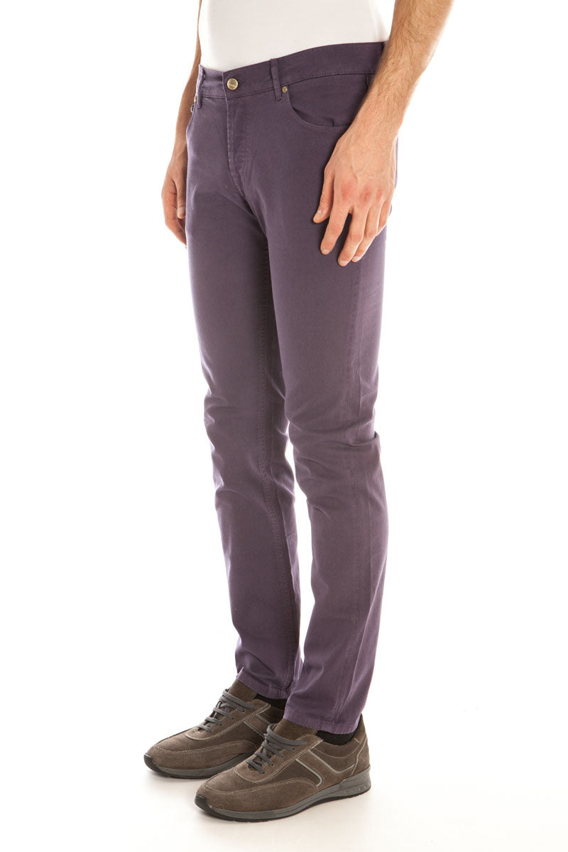 Pantaloni Skinny Viola Scuro Daniele Alessandrini - mem39