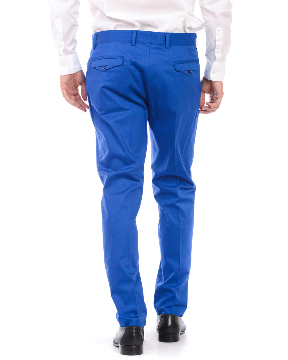 Pantaloni Daniele Alessandrini Blu Cotone Elastan - mem39