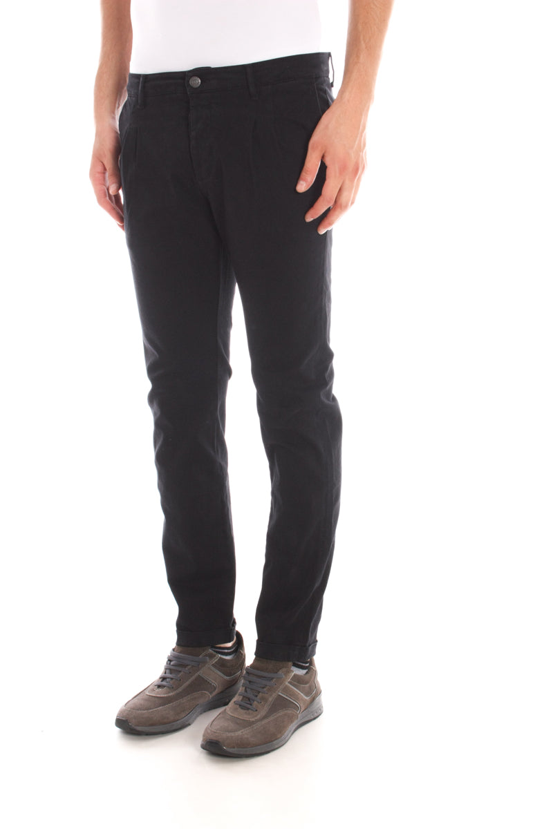 Pantaloni Nero Cotone ed Elastan - Daniele Alessandrini - mem39