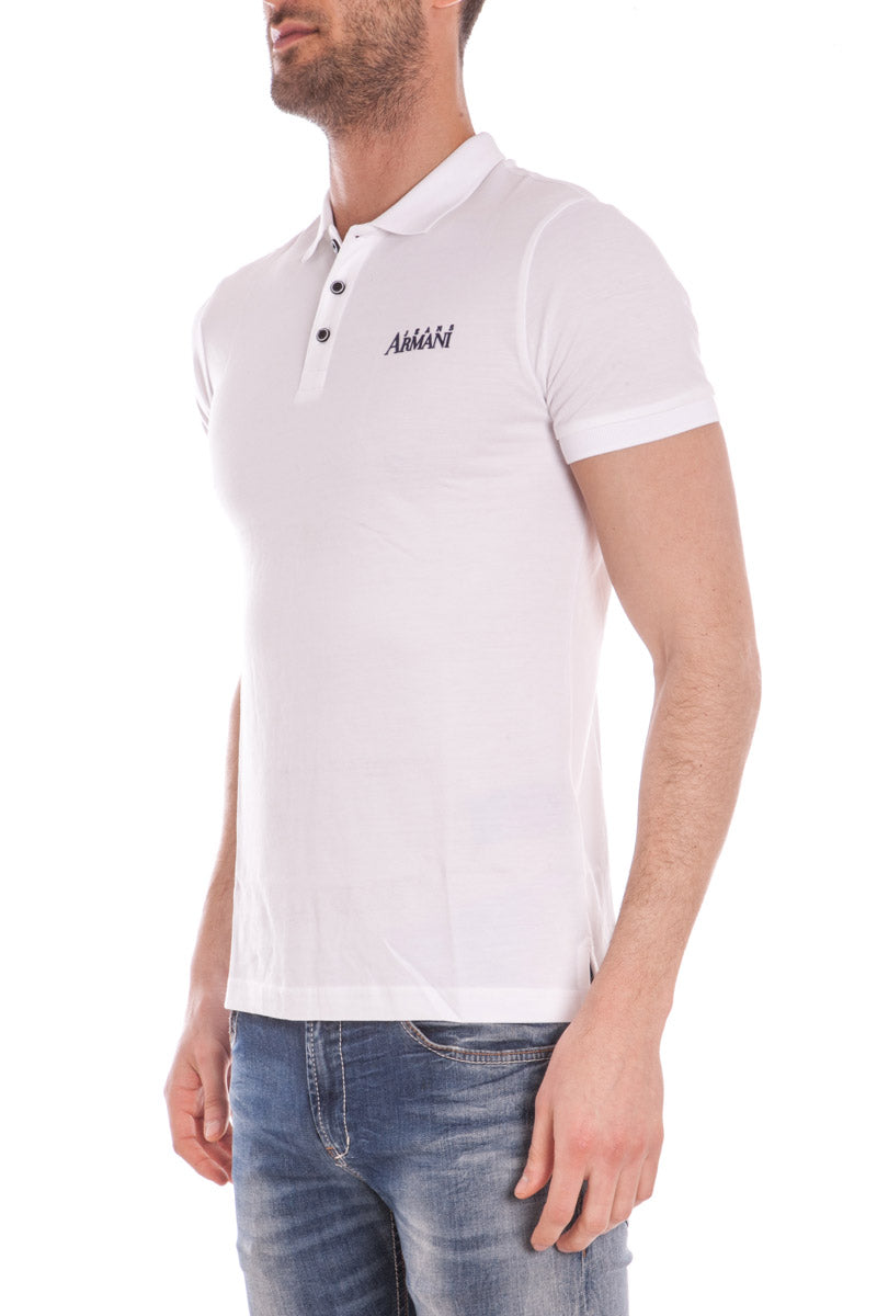 Polo Armani Jeans AJ Bianco in Cotone - mem39