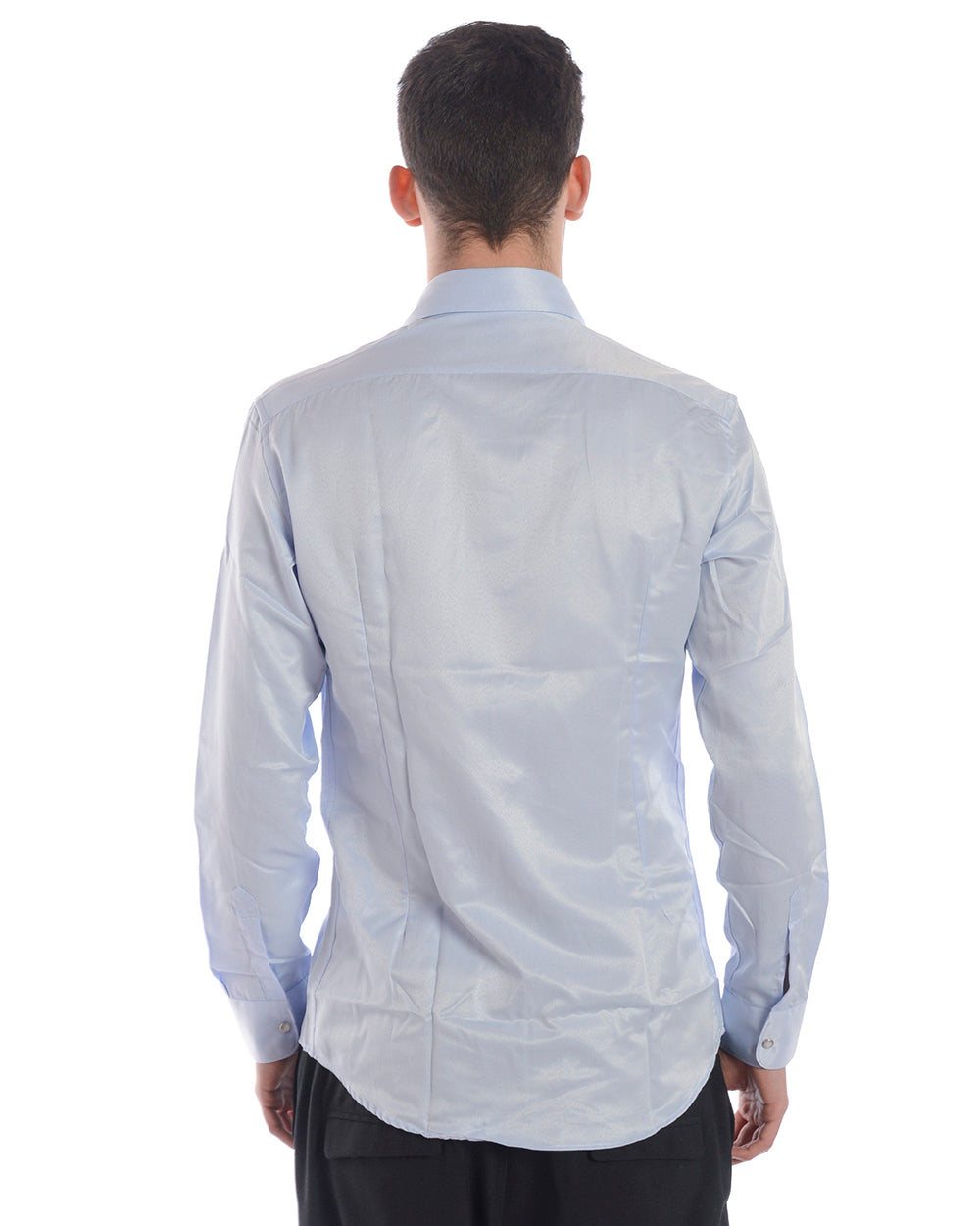 Camicia in Cotone Blu Daniele Alessandrini - mem39