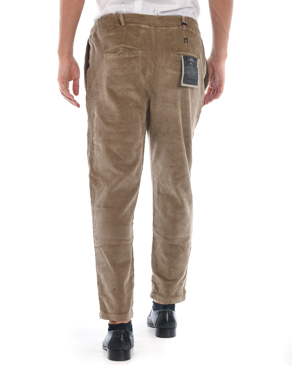 Pantaloni Beige Daniele Alessandrini in Cotone ed Elastan - mem39