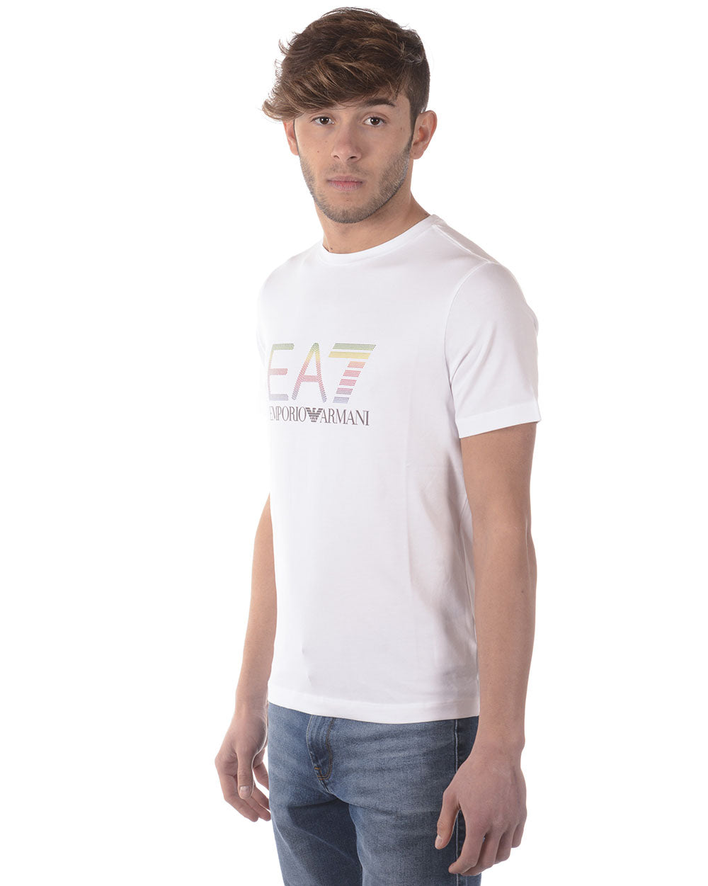 T-Shirt Emporio Armani EA7 in Cotone Grigio Chiaro XL - mem39