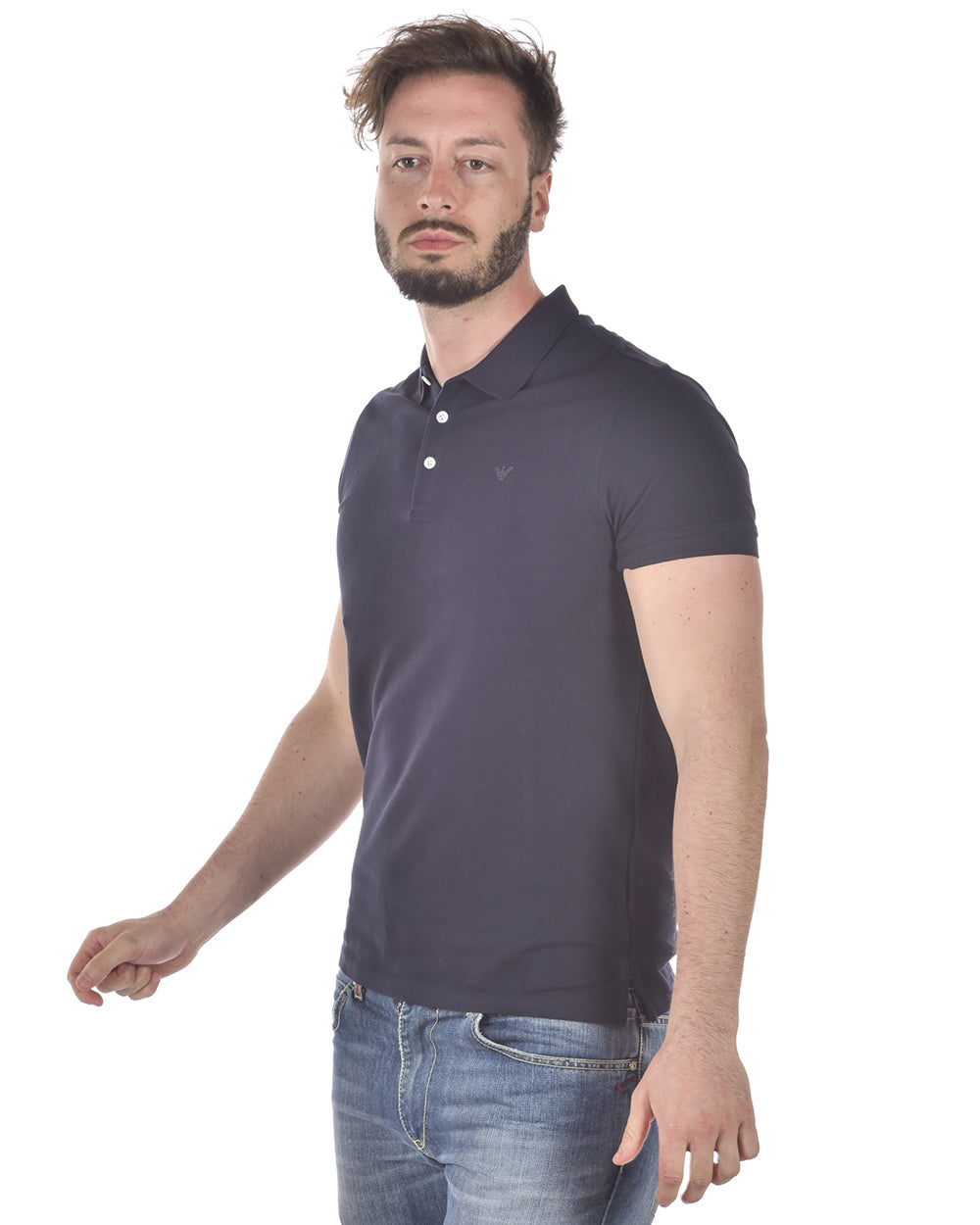 Polo Emporio Armani Blu Chiaro in Cotone - mem39