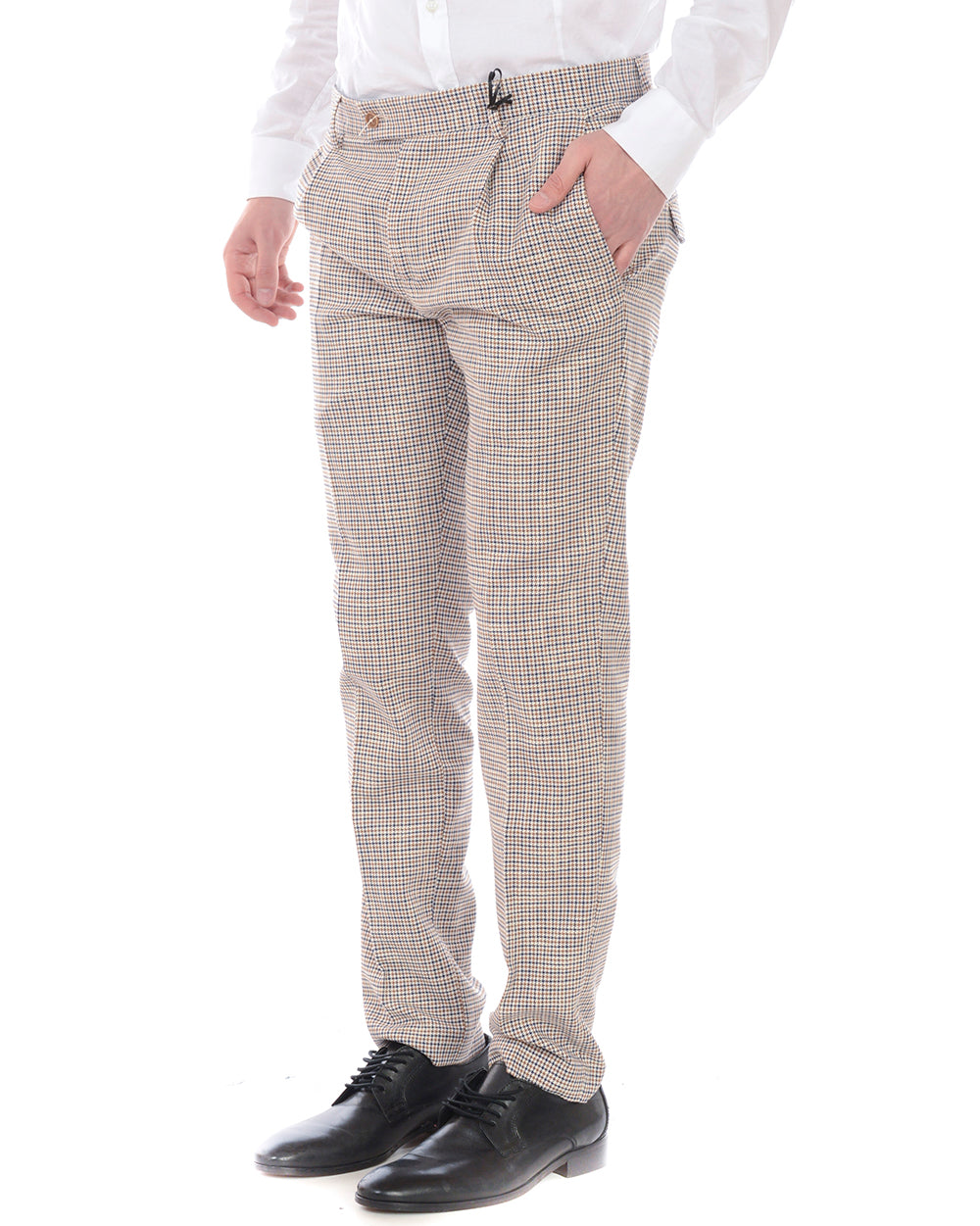 Pantaloni Beige in Lino Daniele Alessandrini - mem39