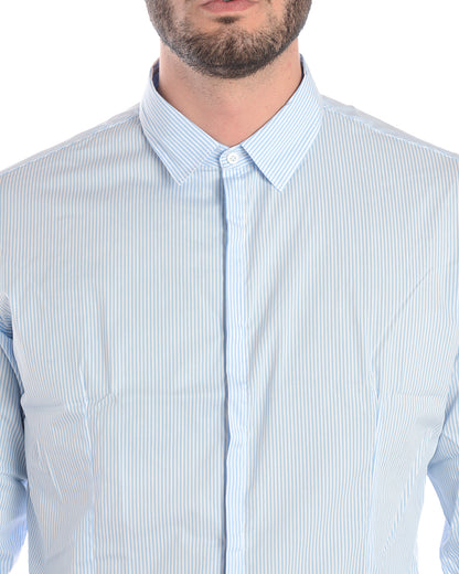 Camicia Daniele Alessandrini Blu Eleganza Classica - mem39