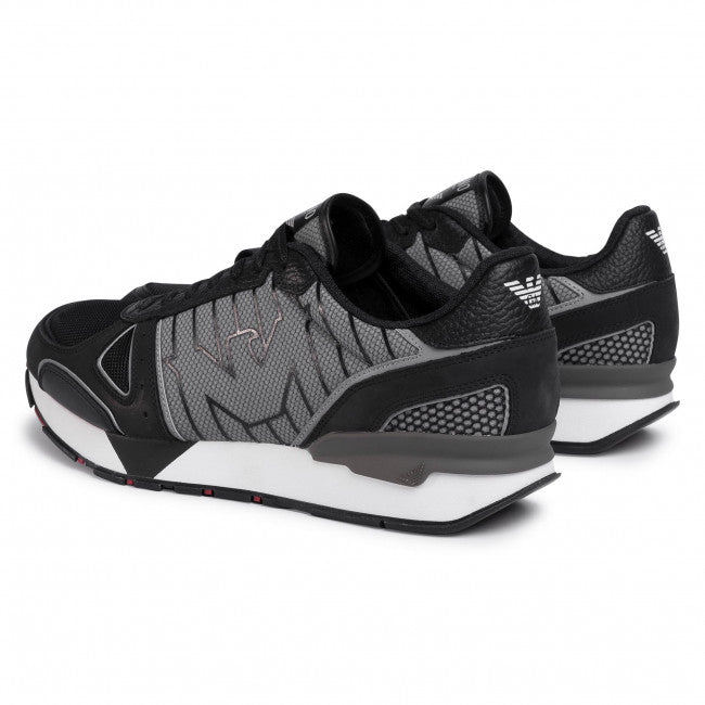 Sneakers Grigie Emporio Armani in Tessuto Tecnico Poliestere - mem39