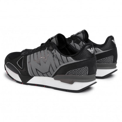 Sneakers Grigie Emporio Armani in Tessuto Tecnico Poliestere - mem39