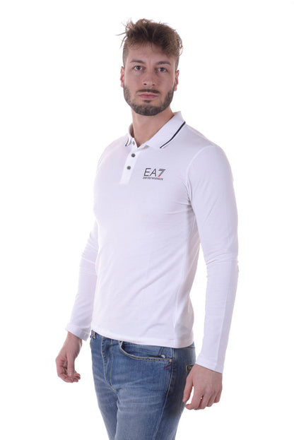 Polo Emporio Armani EA7 Bianco Ricamato - mem39