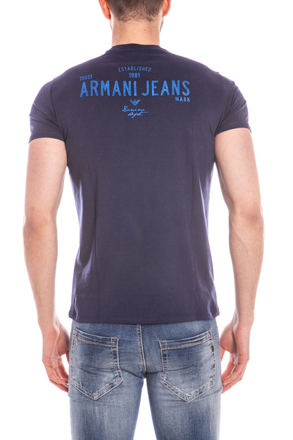 Maglietta Armani Jeans Blu Cotone XXL - mem39