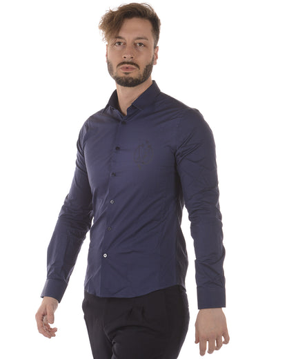 Camicia Versace Jeans Slim Fit Blu - mem39