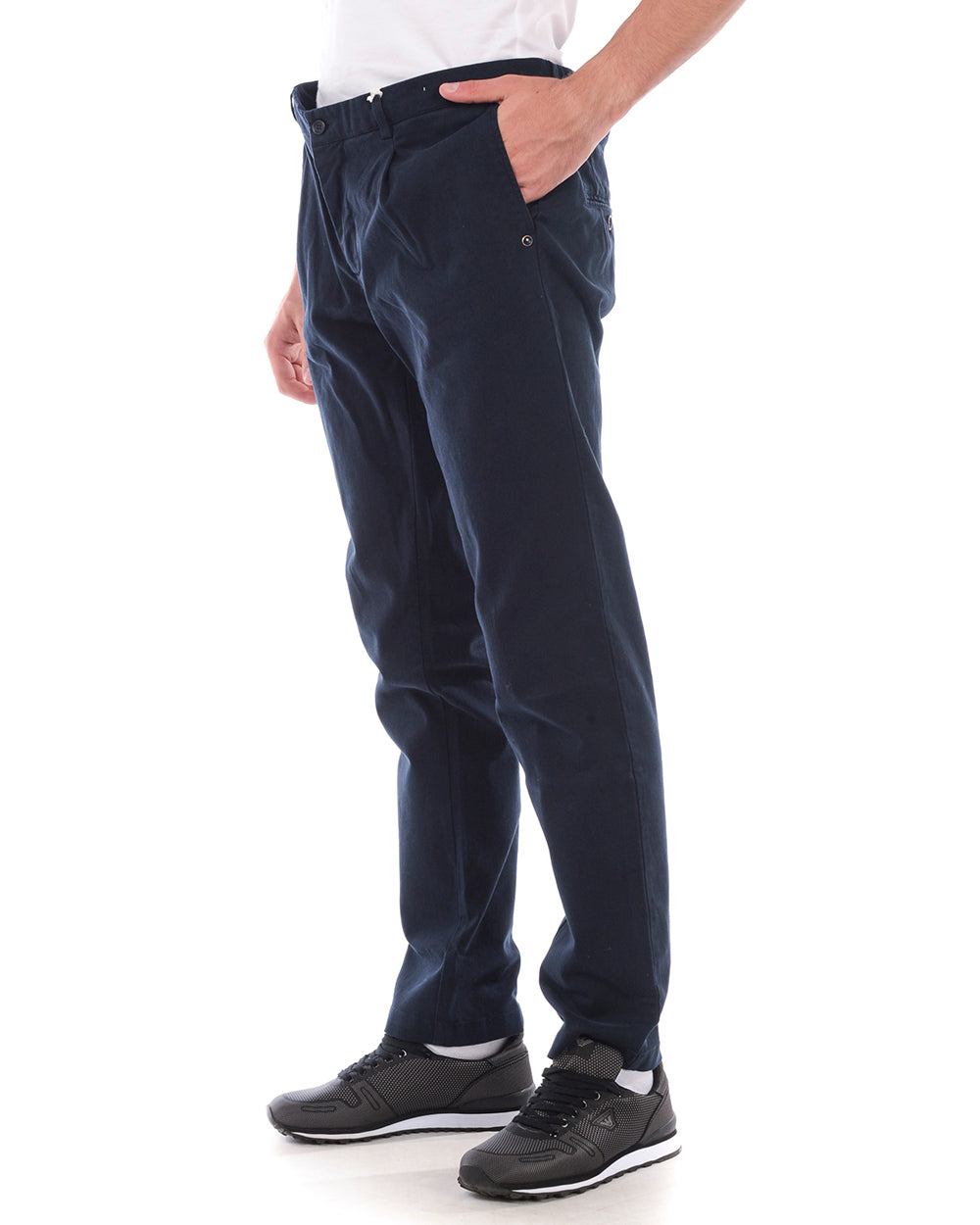 Pantaloni Blu Intenso Confort Daniele Alessandrini - mem39