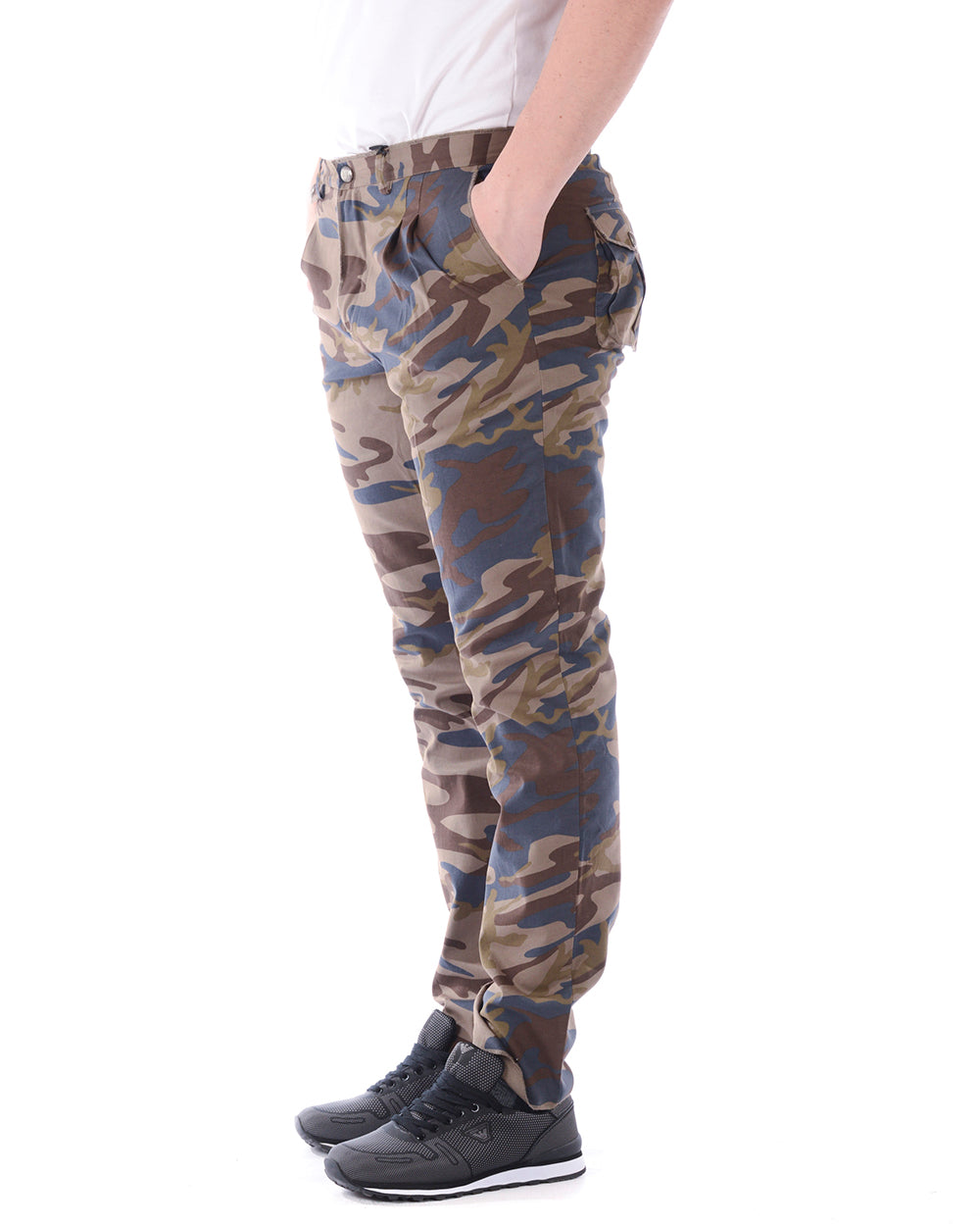 Pantaloni Daniele Alessandrini Verde Militare Eleganza - mem39