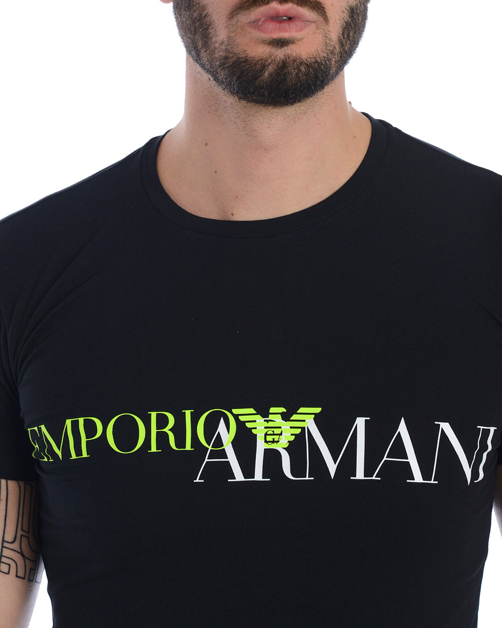 T-shirt Emporio Armani Blu XL in Cotone Elasticizzato - mem39