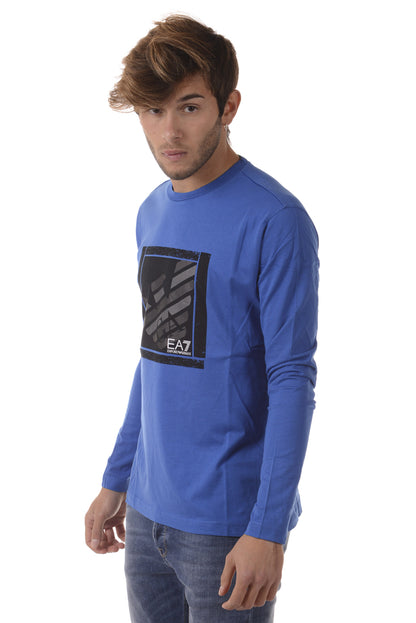 Maglia Emporio Armani EA7 Cotone Blu Chiaro - mem39