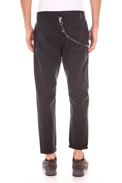 Pantaloni Daniele Alessandrini Cotone Nero 36 - mem39