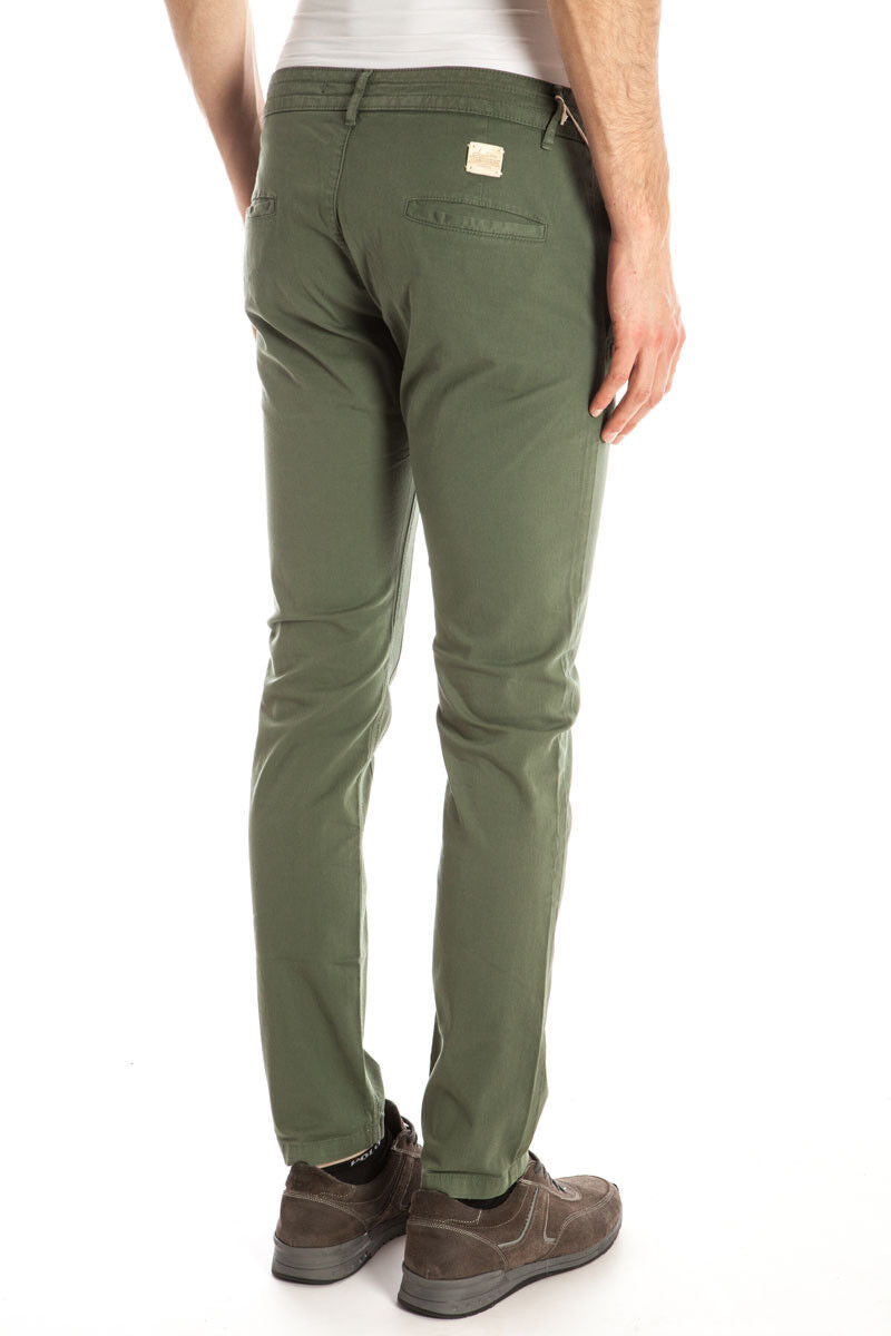 Pantaloni Slim Fit Daniele Alessandrini Verde - mem39