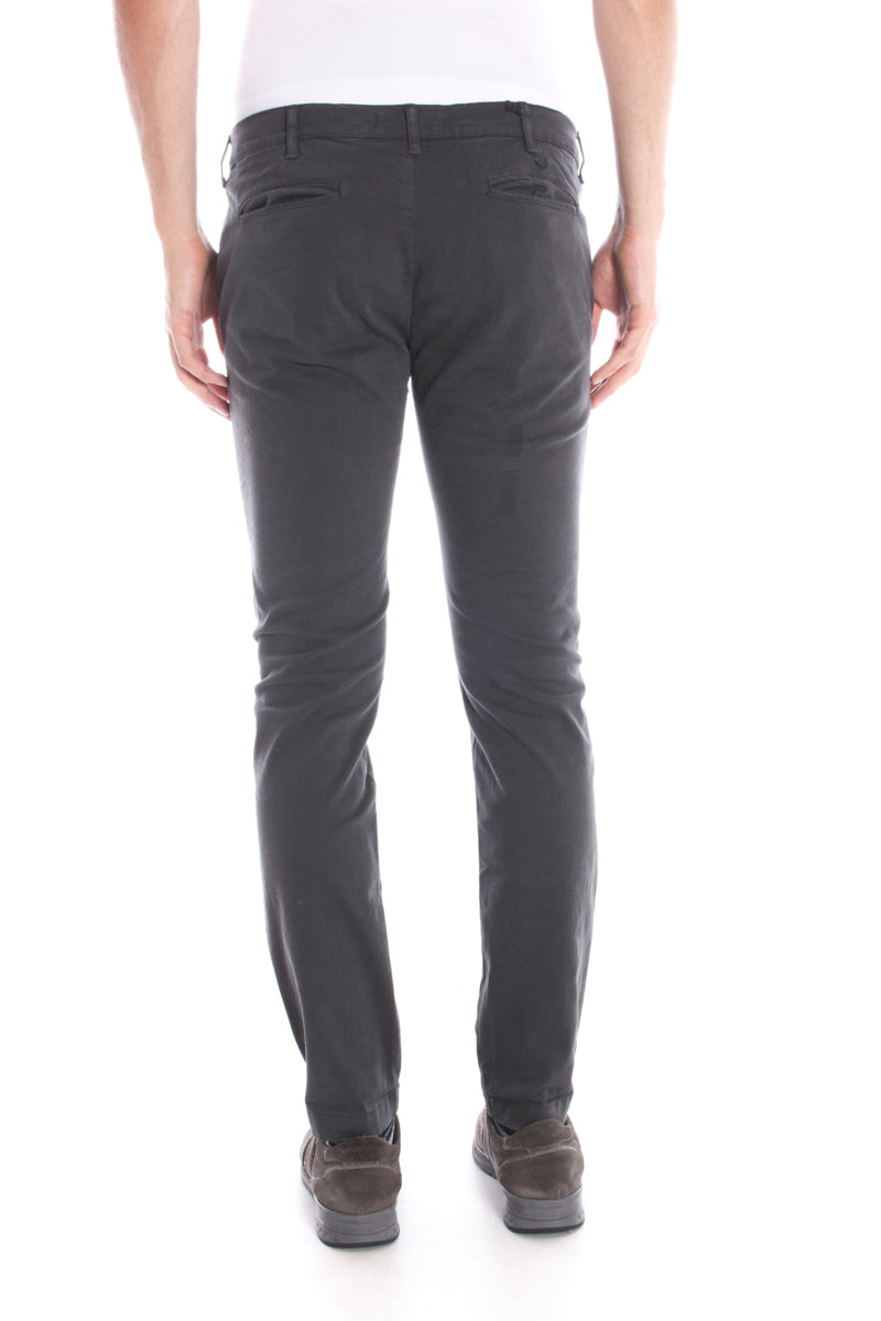 Pantaloni Daniele Alessandrini Marrone in Cotone e Spandex - mem39