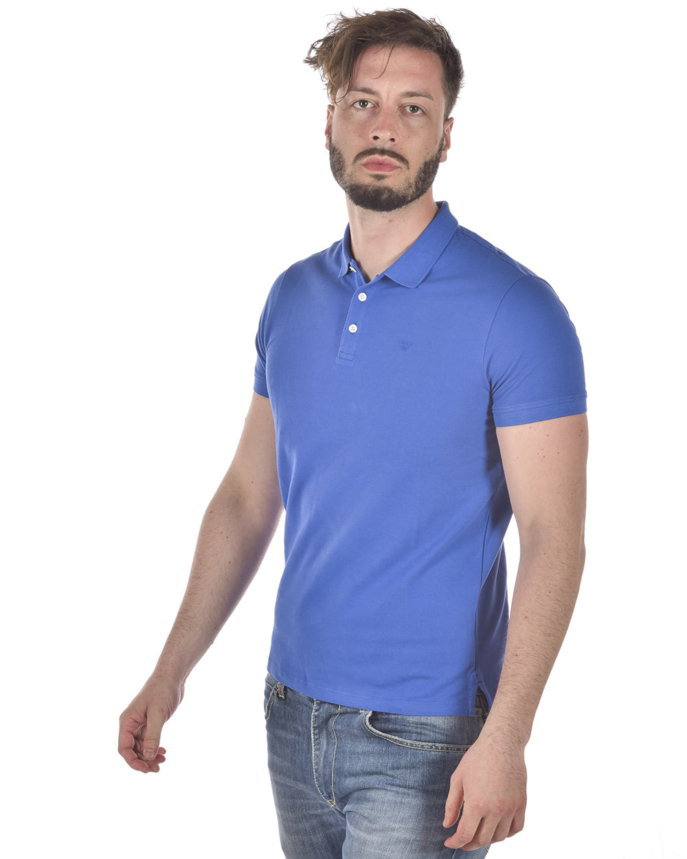 Polo Emporio Armani Blu Chiaro in Cotone - mem39