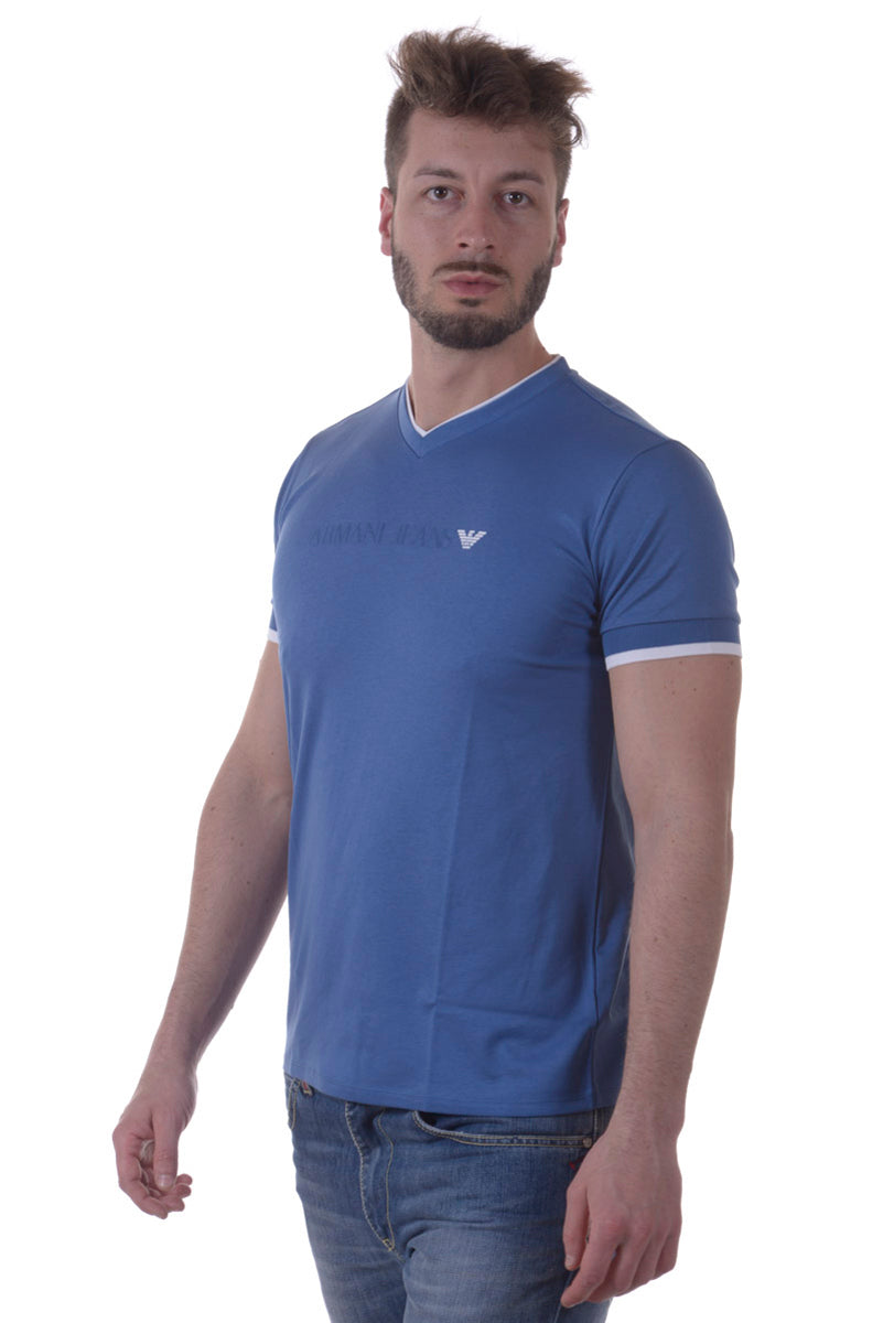 T-shirt Armani Jeans Blu Scuro - mem39