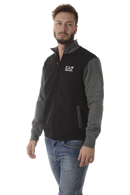 Felpa EA7 Nero con Zip - mem39