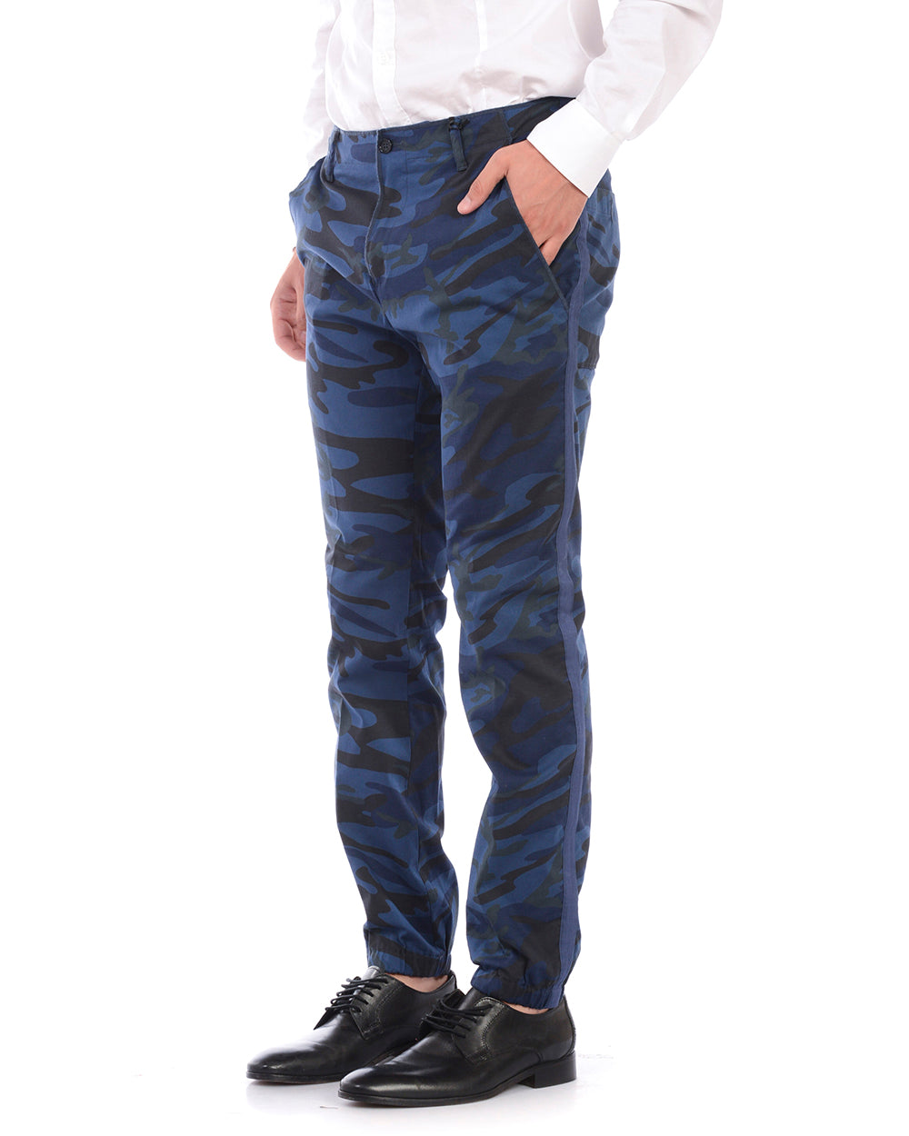 Pantaloni Daniele Alessandrini Blu Eleganza - mem39