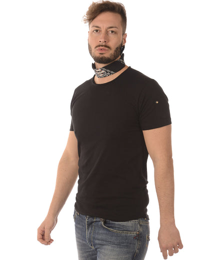 Maglia Daniele Alessandrini Nero XXL con Foulard - mem39