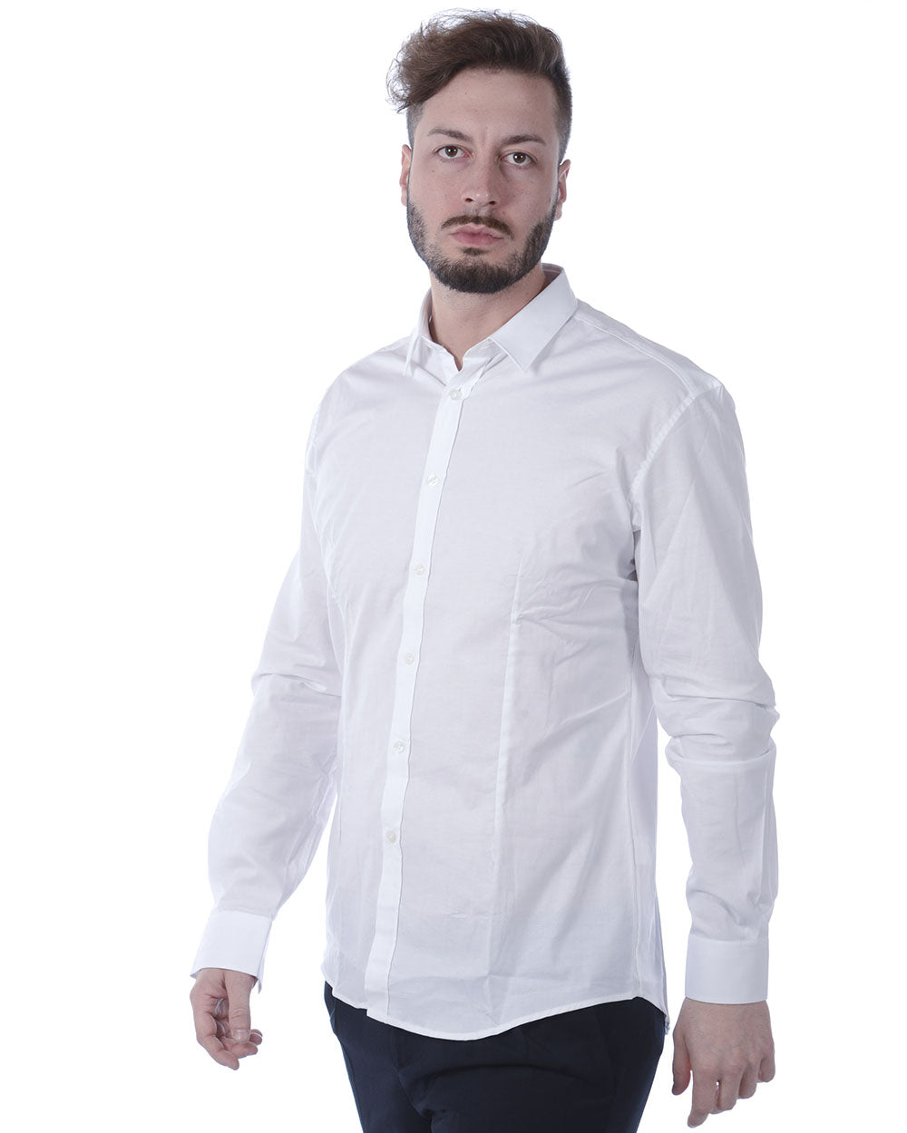 Camicia Bianca Elegante Daniele Alessandrini - mem39