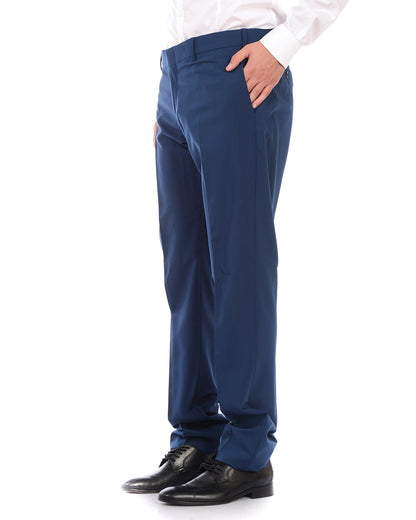 Pantaloni Eleganti Blu Daniele Alessandrini - mem39