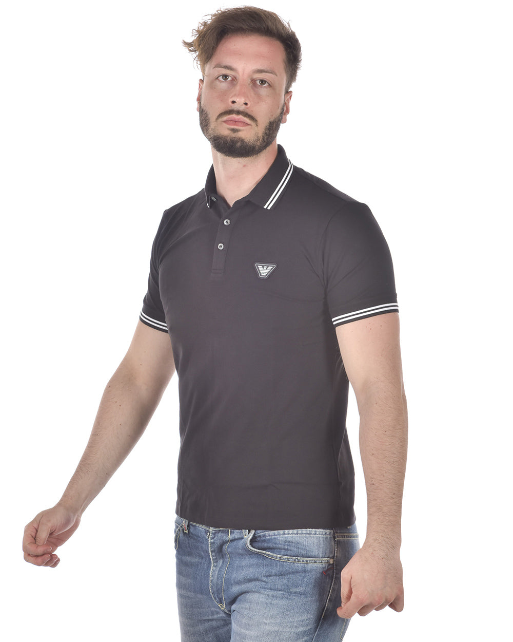 Polo Nero Elasticizzato Emporio Armani - mem39