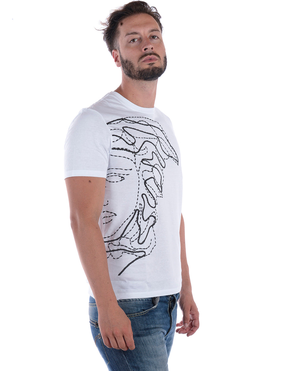 T-Shirt Versace Collection in Cotone Nero - mem39