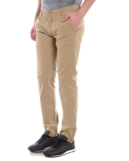 Pantaloni Beige Cotone ed Elastan Daniele Alessandrini - mem39