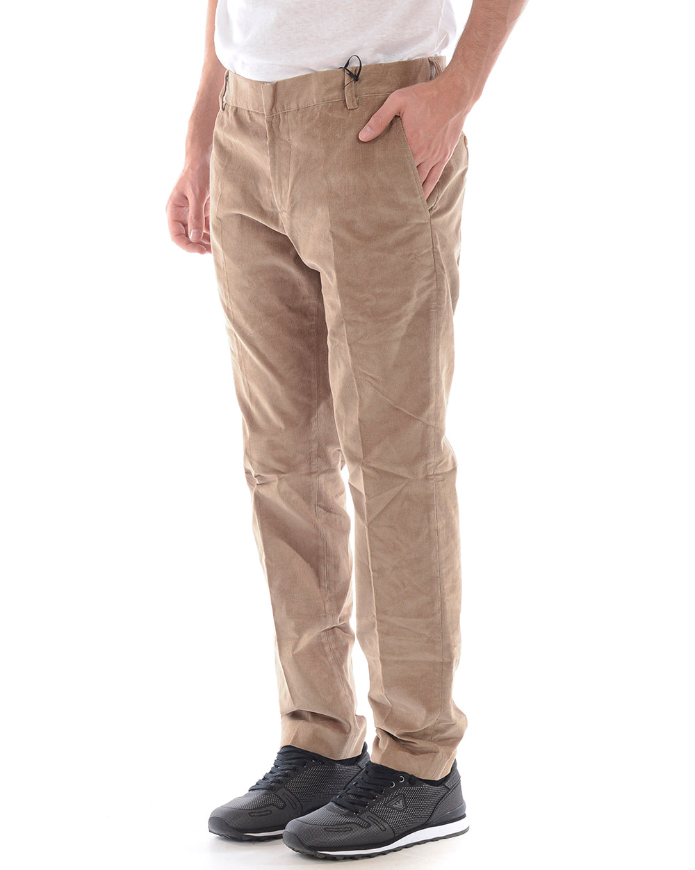 Pantaloni Daniele Alessandrini in Cotone ed Elastan - Marrone Taglia 50 - mem39