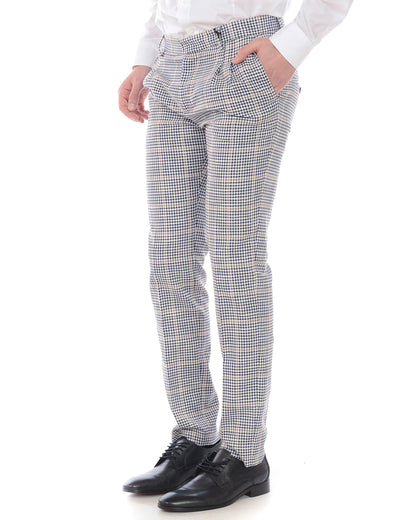 Pantaloni Blu Cotone/Poly Daniele Alessandrini - mem39