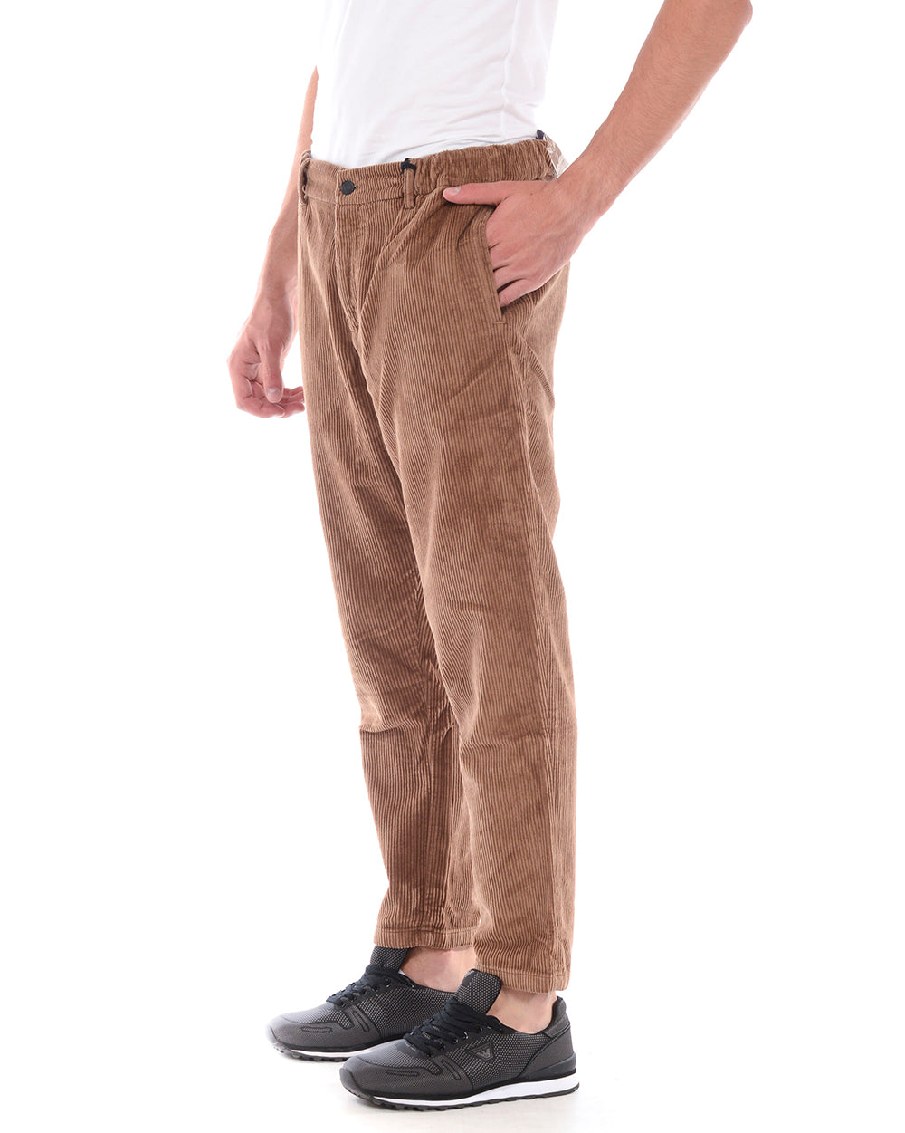 Pantaloni Daniele Alessandrini Beige Cotone Elastan - mem39