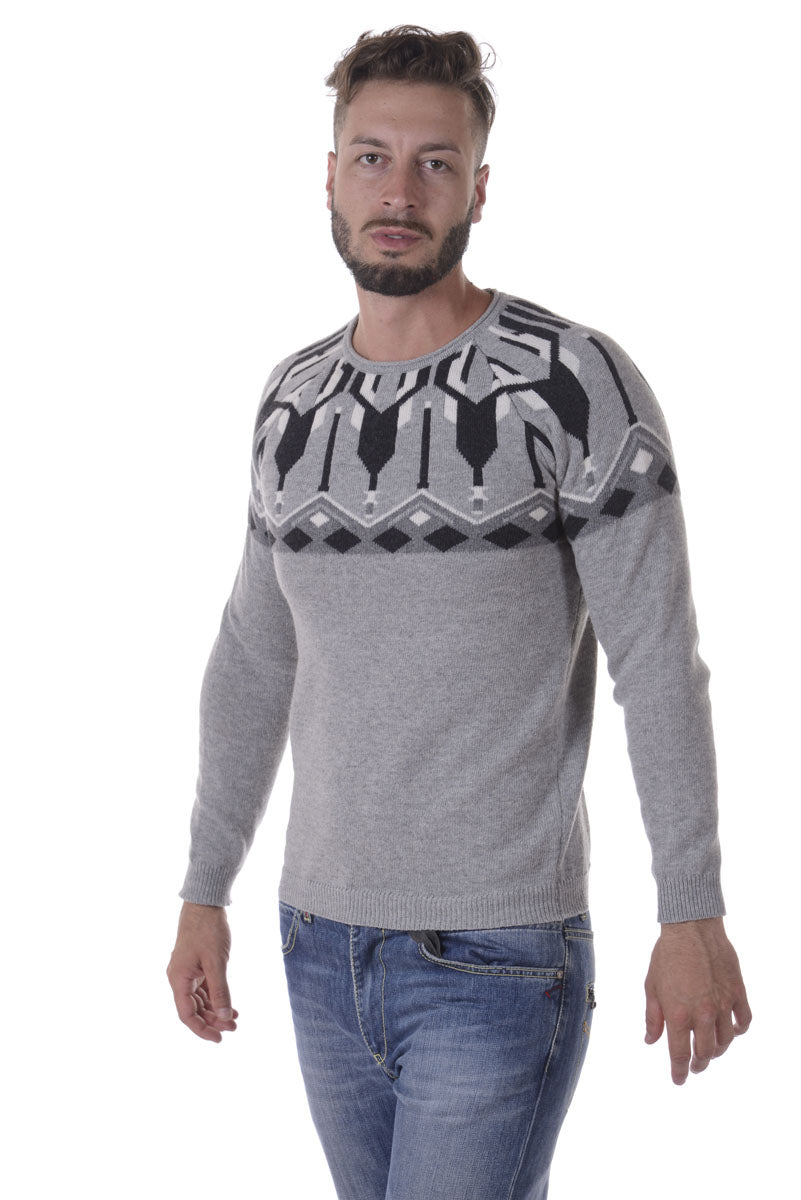 Maglione Grigio Lana Daniele Alessandrini - mem39