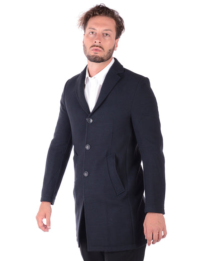 Cappotto Blu Daniele Alessandrini Elegante - mem39