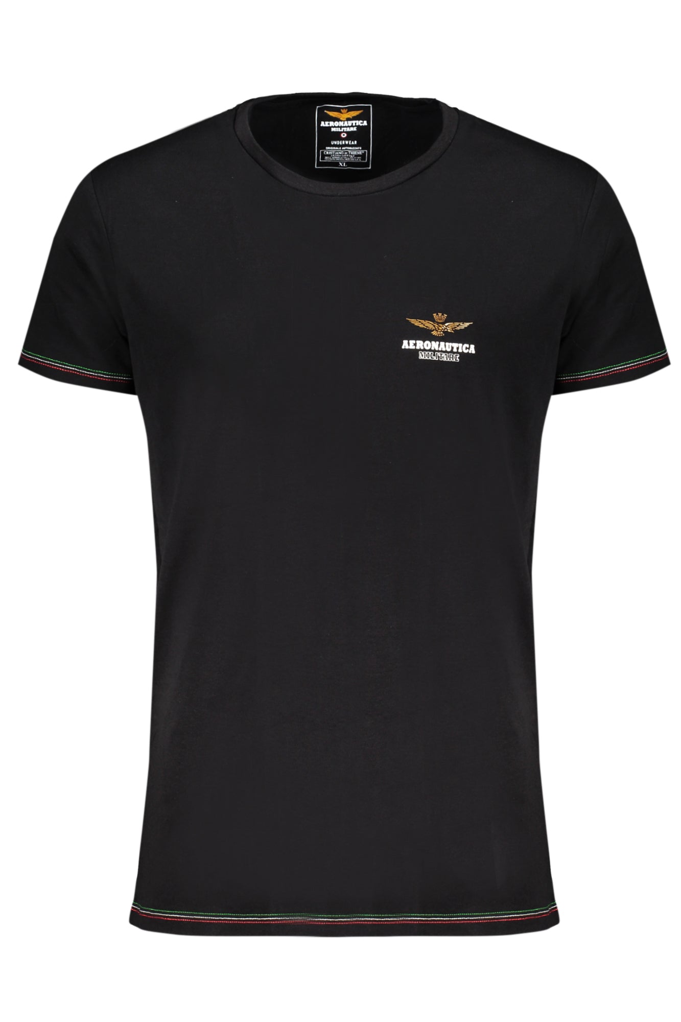 Aeronautica Militare T-Shirt Esternabile Uomo Nero"" - mem39