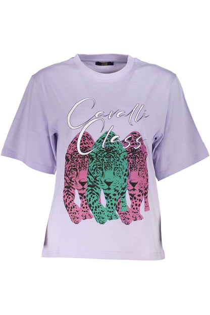 Cavalli Class T-Shirt Maniche Corte Donna Viola - mem39