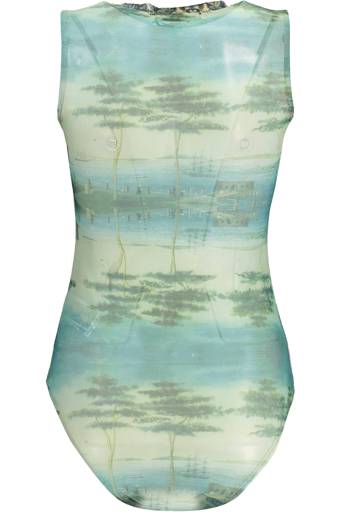 Desigual Body A Canotta Donna Verde"" - mem39