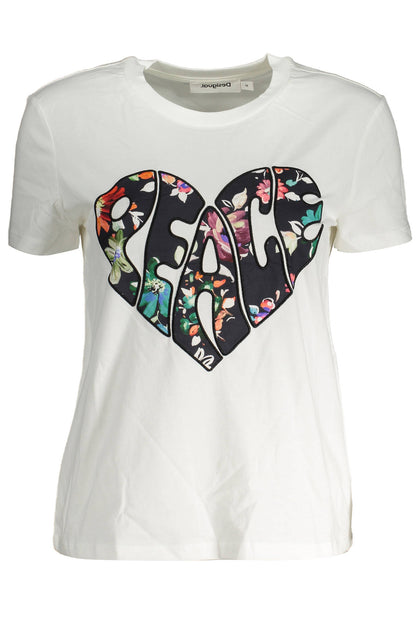 Desigual T-Shirt Maniche Corte Donna Bianco - mem39