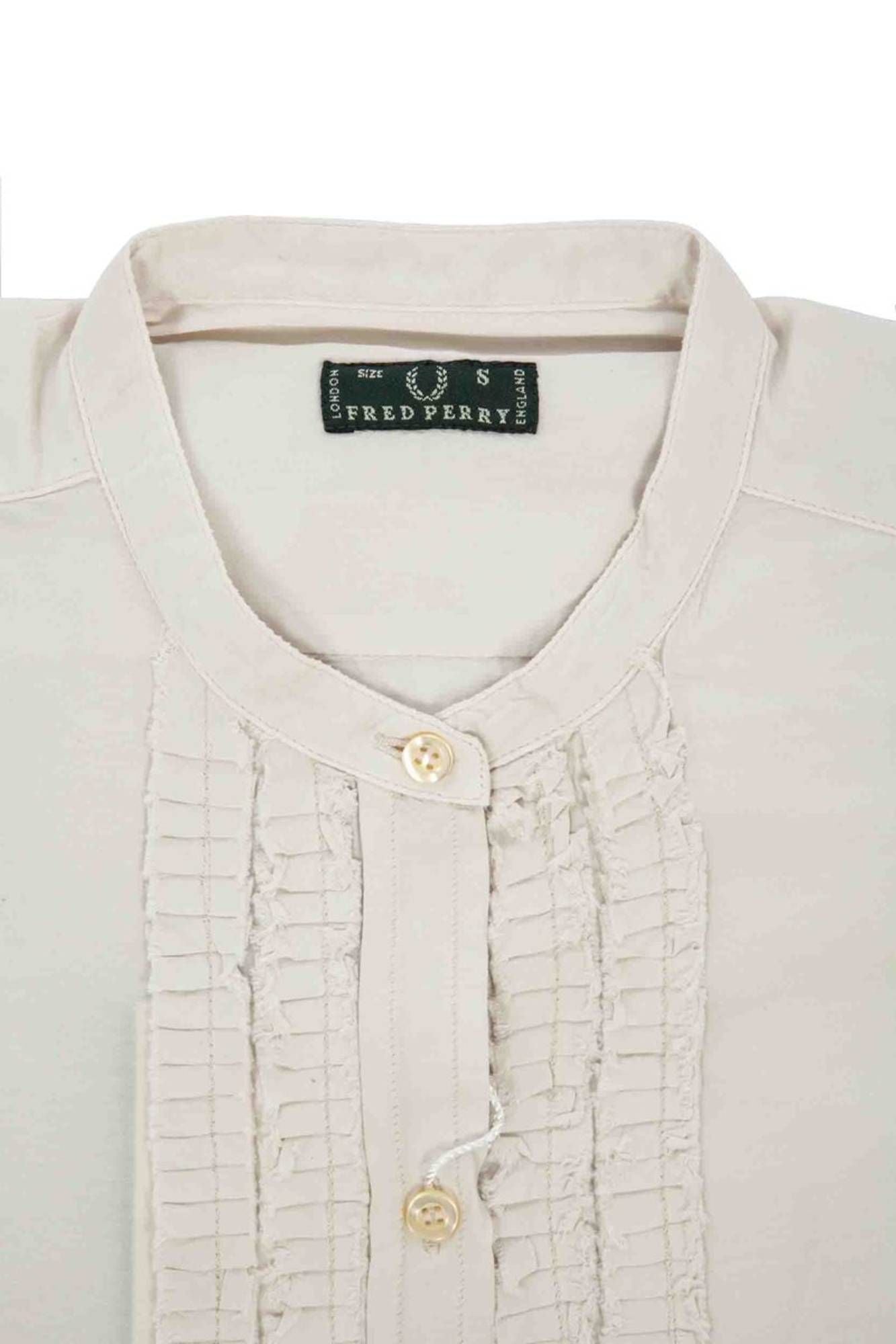 Fred Perry Camicia Maniche Lunghe Donna Beige"" - mem39